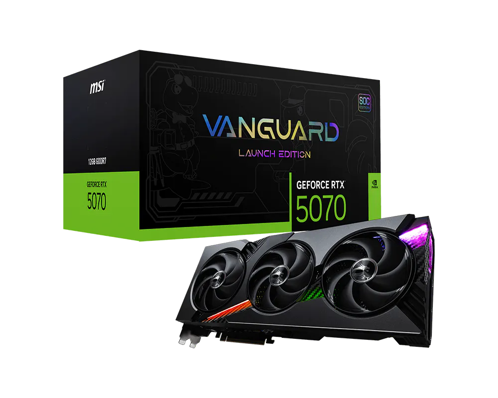 MSI GeForce RTX 5070 12G VANGUARD SOC LAUNCH EDITION